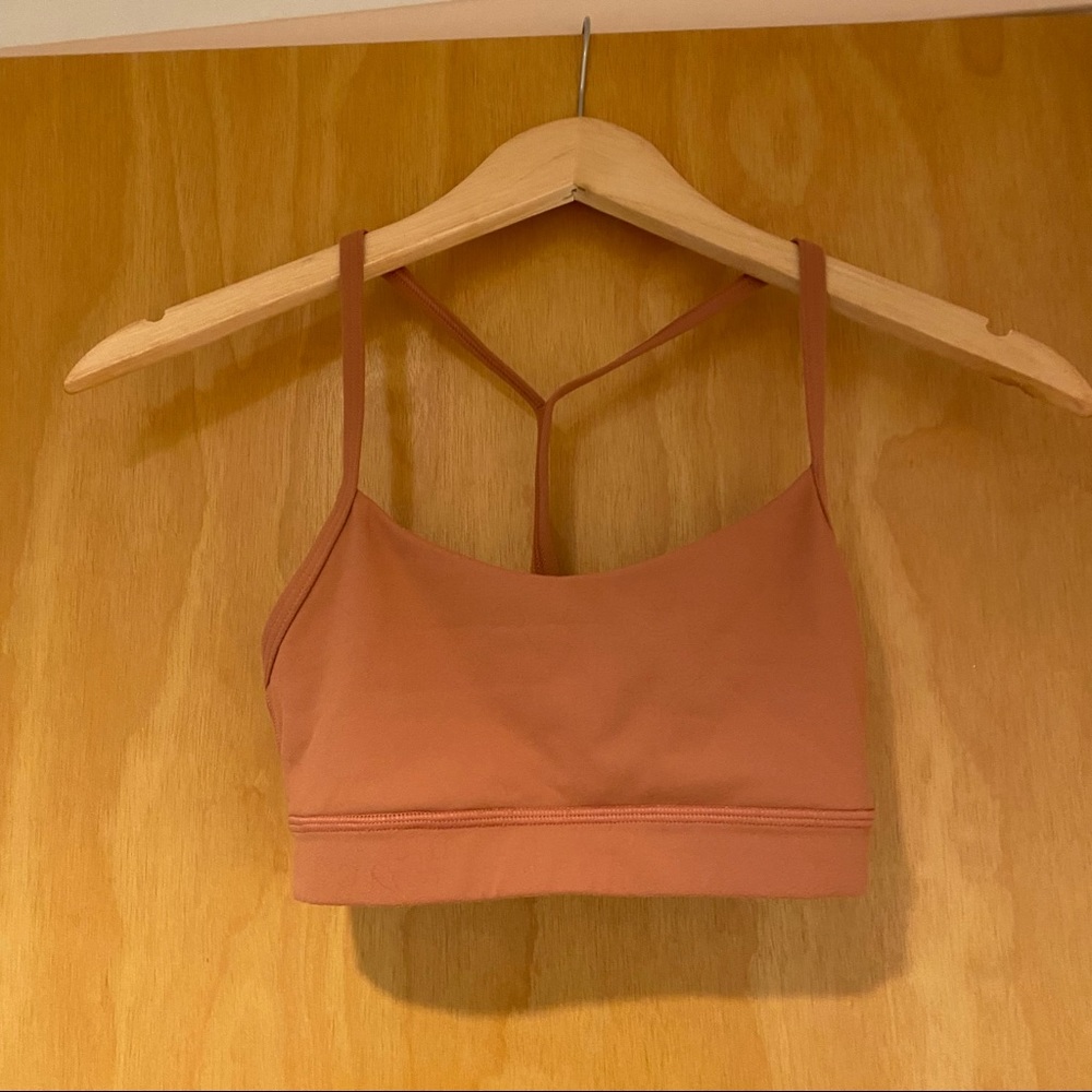 Salmon colored XS sports bra